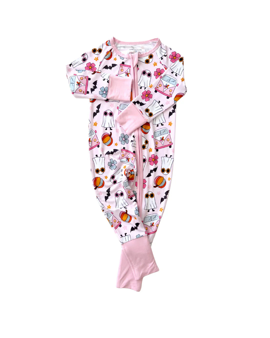 Bamboo Zip Romper | Retro Ghost(Order now, ships Sep 1st)