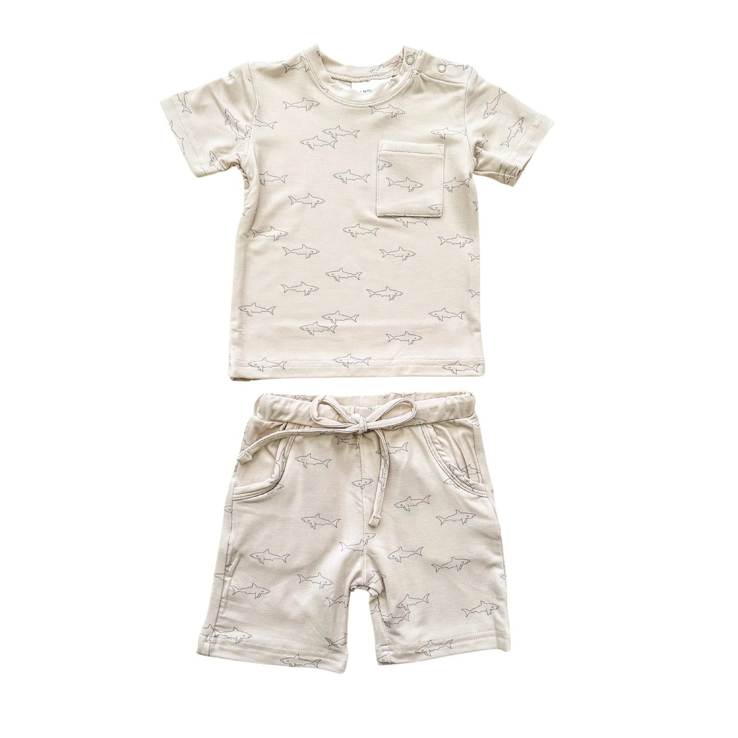 Two-Piece Ribbed Short Set - sharks