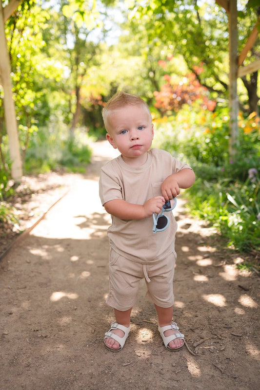 Two-Piece Short Set - Tan