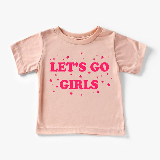 Let’s Go Girls Toddler and Youth T Shirt (Peach)