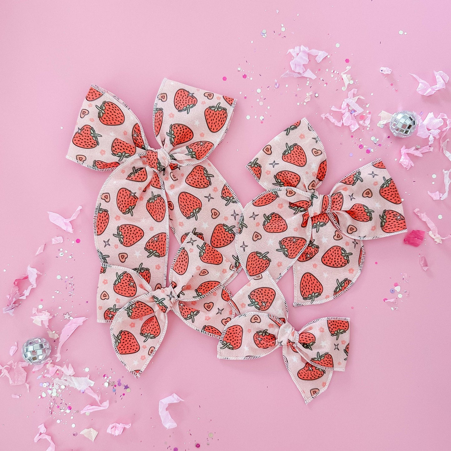 Strawberry Hair Bows 🍓