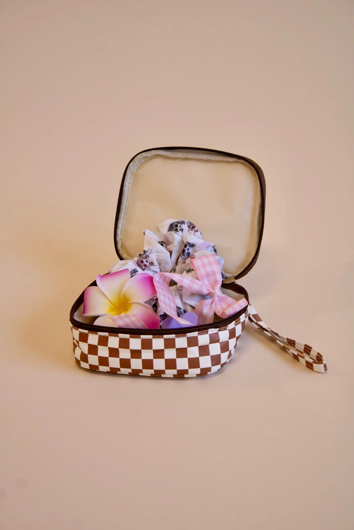 Checkered Makeup Bags