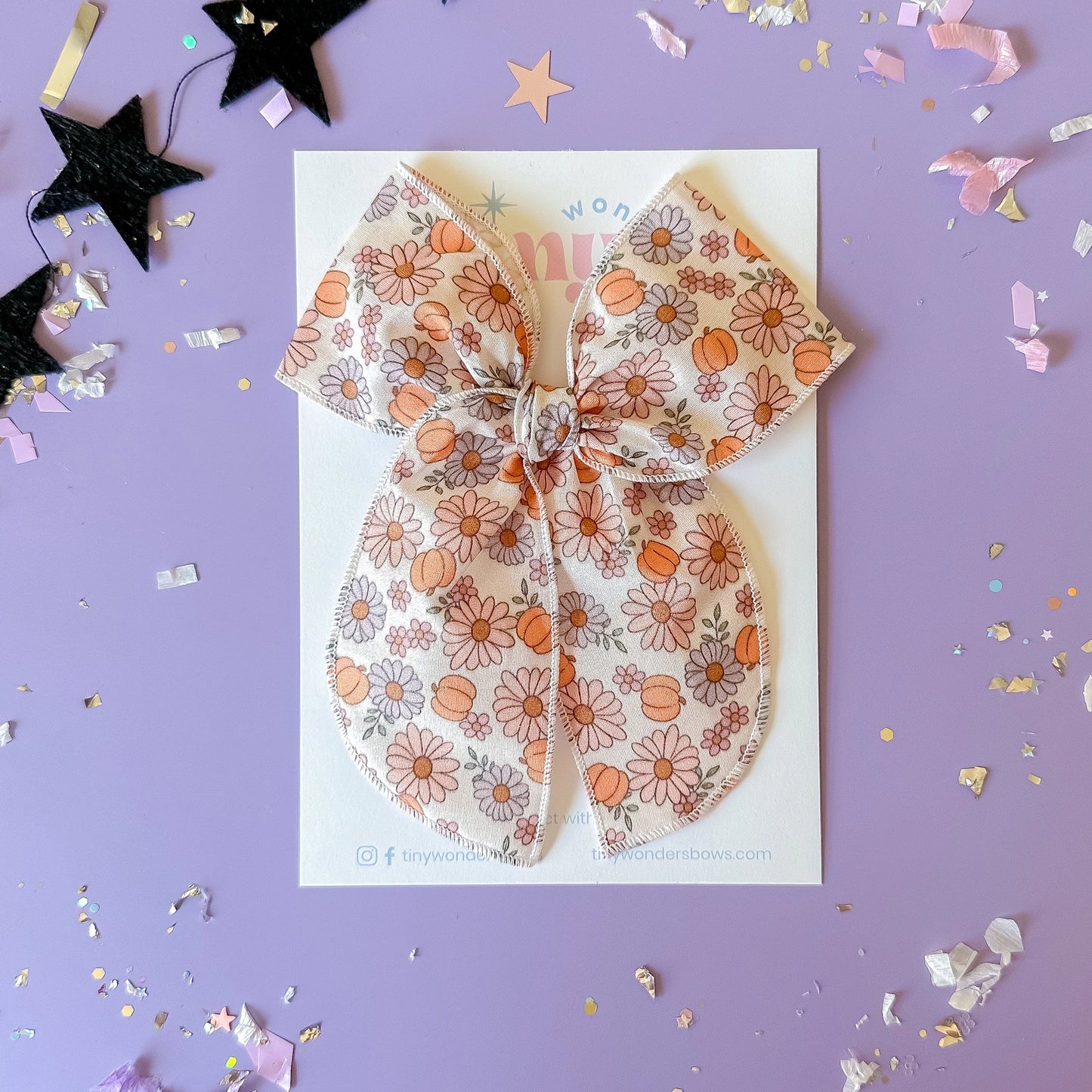 Pumpkin Floral Bow