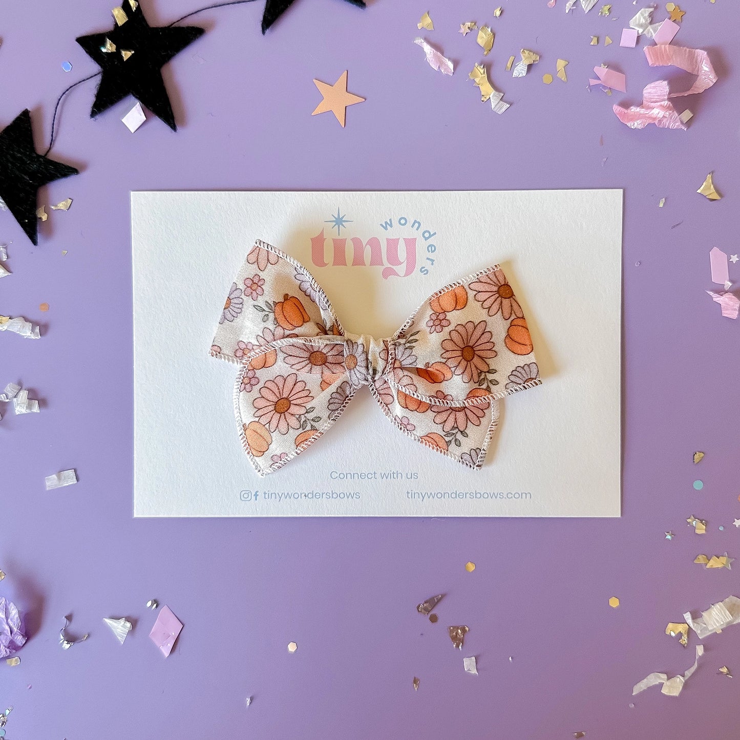 Pumpkin Floral Bow